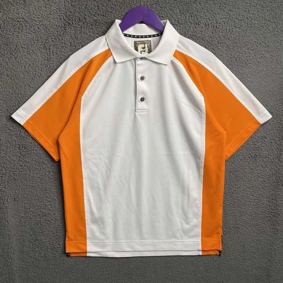 FootJoy Polo Polyester Men Size Small White Color Block - Picture 6 of 16